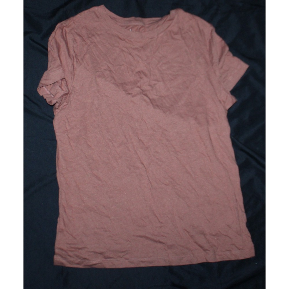 A New Day Brown Crew Neck Short Sleeve Stretch T- Shirt Women's Sizes M